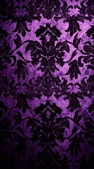 Purple Fabric with Damask Pattern