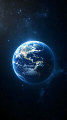 Fototapeta premium Earth, space, night, stars, globe, cosmic, background, wallpaper