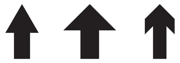 Long up arrow icon set, up arrow icon in trendy flat style isolated design eps 10