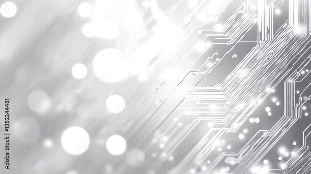 Poster abstract digital circuitry: a mesmerizing abstract close-up of a digital circuit board, bathed in a 