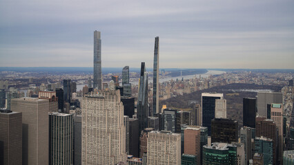 Fototapeta premium Aerial view of Manhattan, New York.