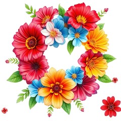 Obraz premium Celebrate Labor Day with Vibrant Floral Textures