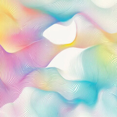 Abstract Gradient Wave Lines Design on White Background