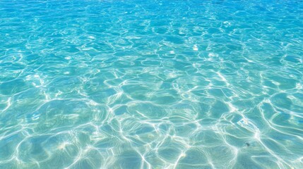 Obraz premium A clear view of sparkling turquoise water, showcasing the beauty of aquatic environments.