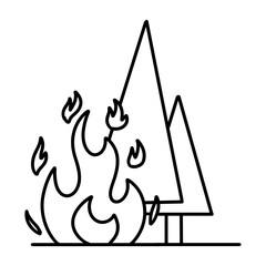 fire disaster icon illustration