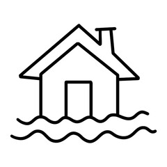 flood disaster icon illustration