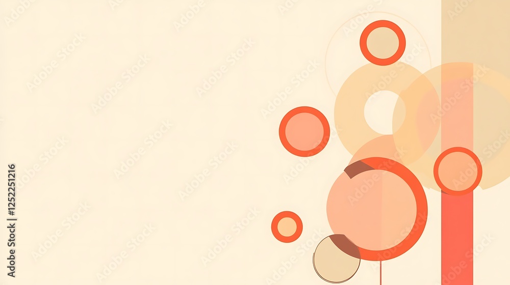 Aufkleber abstract composition of overlapping circles and lines