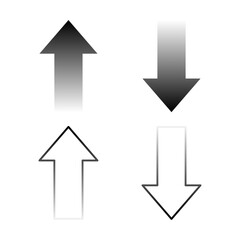 モノクログラデーション矢印のアイコンセット