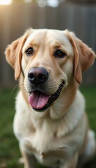 lauschender retriever labrador dog labrador pet retriever labrador retriever animal tongue blond white golden retriever lie watchful attention snout fur mammal concentration concentrate listening