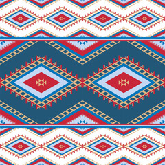 Ethnic seamless geometric pattern. Design for fabric, clothing, patchwork, hand- stitch template, cover book, blanket, curtain, carpet, decoration, texture, wrapping, printing and embroidery.