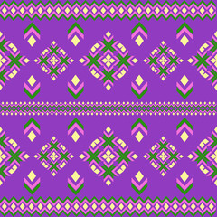 traditional fabric design purple background.