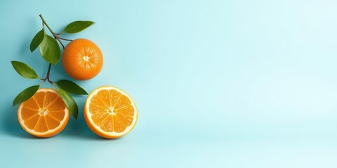 Half of a ripe orange fruit placed on a white background, bright, healthy, vibrant