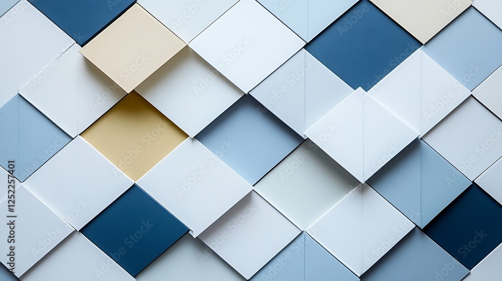 Poster abstract geometric pattern of interlocking squares