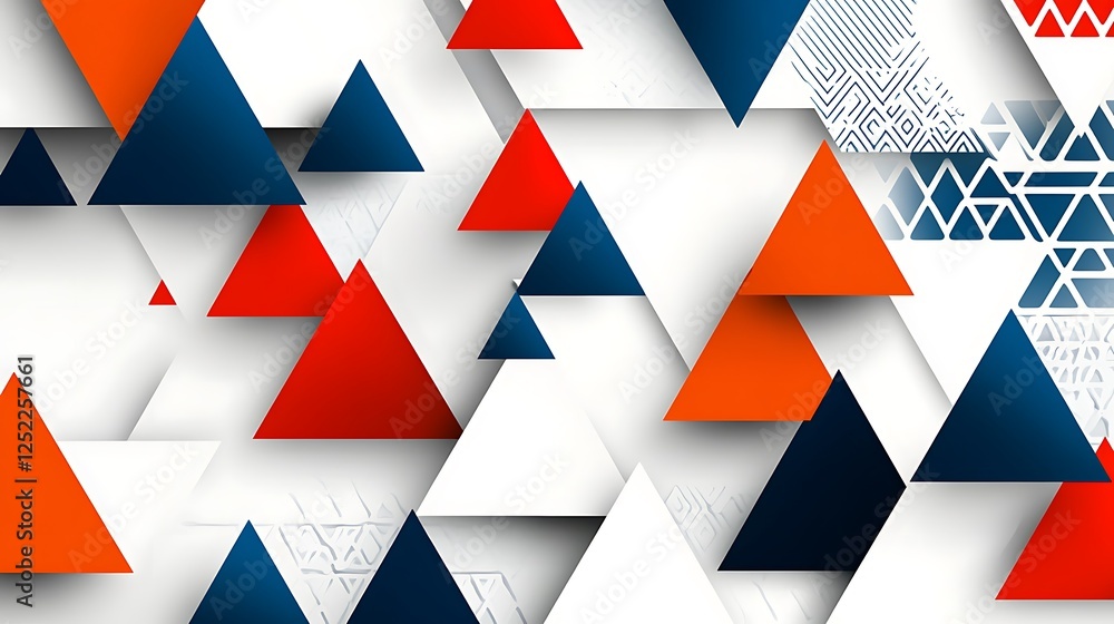 Poster Abstract Geometric Triangle Pattern Design