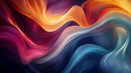 Dynamic abstract art showcasing swirling vibrant colors with display of movement and texture.