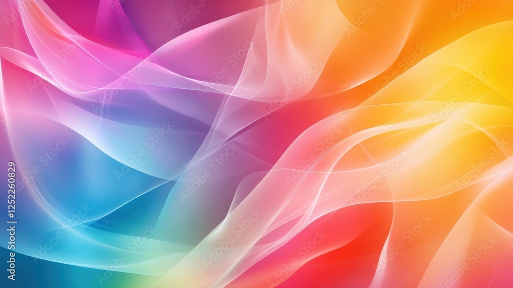 Poster colorful abstract background with soft waves and flowing shapes