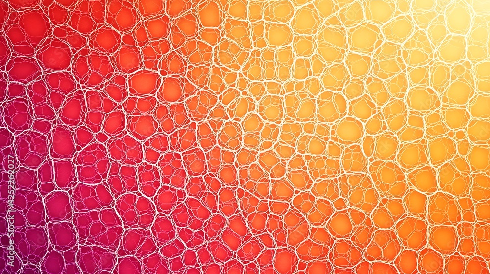 Poster abstract orange and red network pattern design