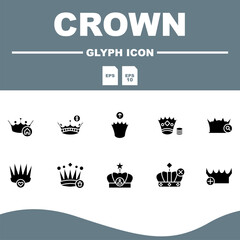icon crown set