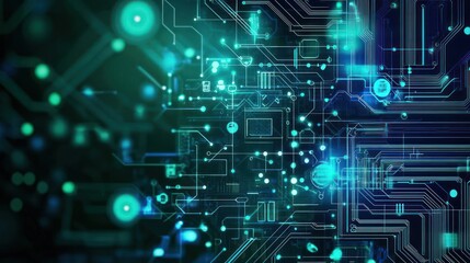 Obraz premium Abstract Futuristic Circuit Technology Design