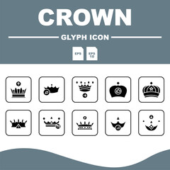 icon crown set