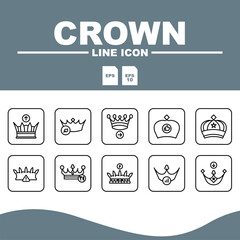 Fototapeta premium icon crown set