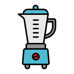 electric blender vector flat icon