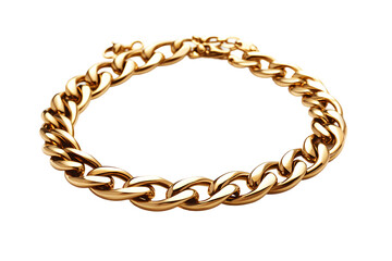 Obraz premium Gold bracelet on transparent background
