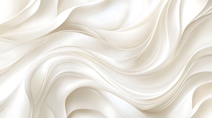 Obraz premium Abstract White Swirling Fabric Waves Design