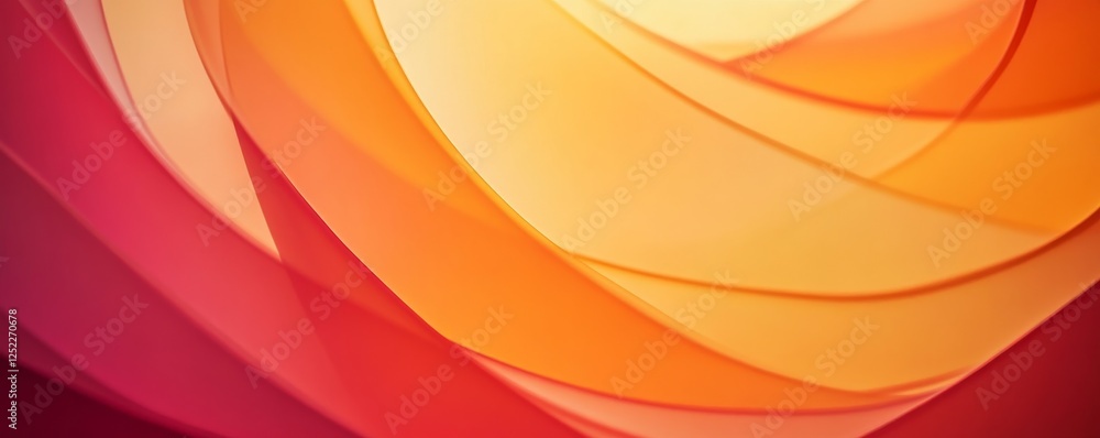 Poster Abstract gradient layers with warm colors, artistic design concept