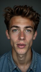 Fototapeta premium different swings mood emotions man expressing young man emotion face expression body language human relationships going through funny african mood swing change collage colourful life angry black boy