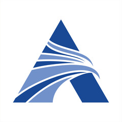 Abstract eagle head covering uru A illustrator logo design