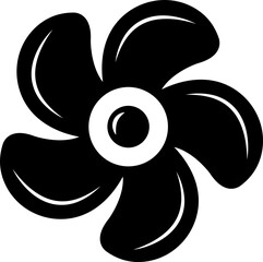 Electric fan icon. Air conditioning heating and cooling black fan bicolor line and flat vector isolated on transparent background. Wind symbol , cold temperature design concepts.