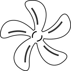 Electric fan icon. Air conditioning heating and cooling black fan bicolor line and flat vector isolated on transparent background. Wind symbol , cold temperature design concepts.