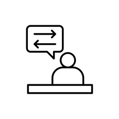 Working shift outline icons, minimalist vector illustration ,simple transparent graphic element .Isolated on white background