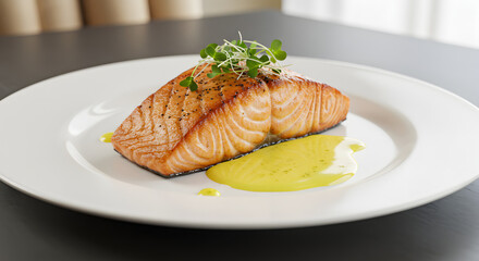 grilled salmon with lemon