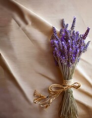  ラベンダーとラフィアリボン