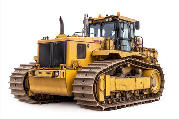 Bulldozer isolated on a white background