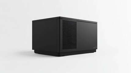 Obraz premium Black media server on white background