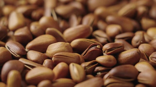 close up of roasted pine nuts background 