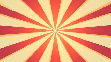 Abstract Red and Yellow Sunburst Design