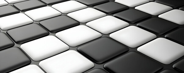 Fototapeta premium Black white square pattern background