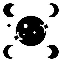 Moon Phases Icon For Design Elements