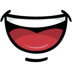 Mouth Laughing Cartoon Drawing Illustration Vector Doodle