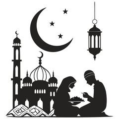 silhouette Ramadan image