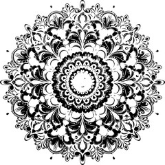 Elegant Mandala Art, Mandala
Intricate Symmetrical Pattern, Symmetry
Black and White Mandala, Monochrome
Ornamental Circular Design, Ornament
Detailed Line Art Mandala, Line Art
Floral-Inspired Mandal
