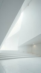 industrial technology white minimal architecture background wallpaper design abstract hall background modern white architecture three-dimensional abstract design interior empty room space wall