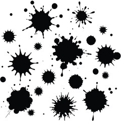 set of black ink blots