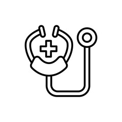 Health consult outline icons, minimalist vector illustration ,simple transparent graphic element .Isolated on white background