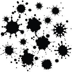 set of black ink blots