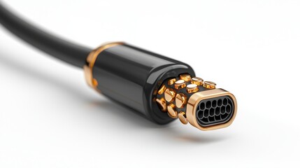 Close-Up of Charging Cable Plugged Into Device